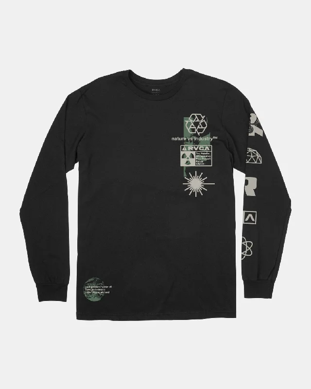 Casual wear Infografik Long Sleeve Tee - Black