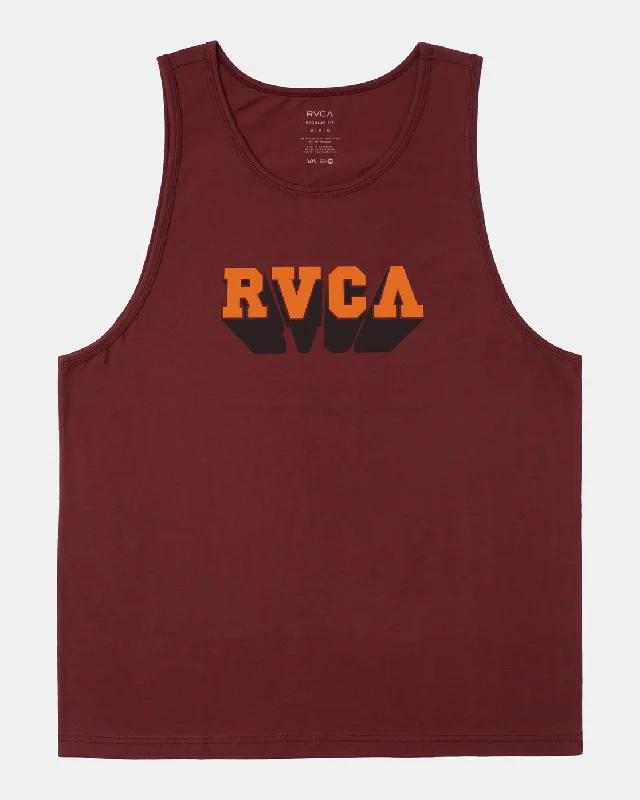 Athletic style Impact Tank - Oxblood Red