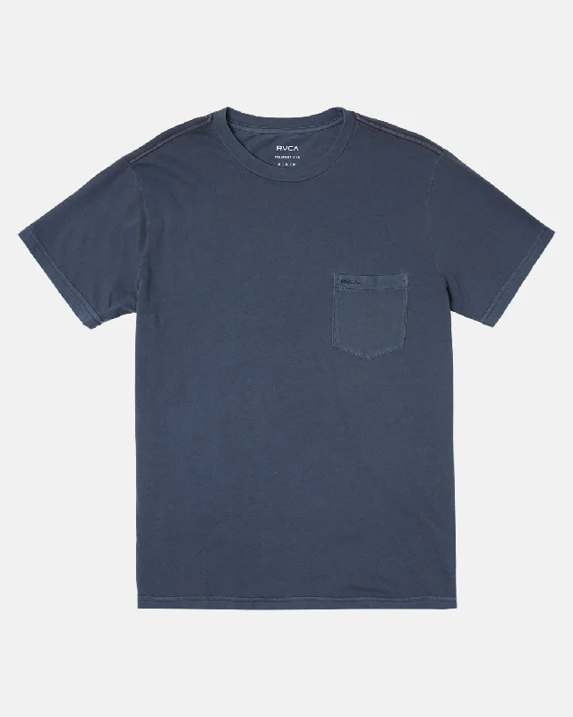 Casual wear RVCA Pigment Pocket Tee - Moody Blue