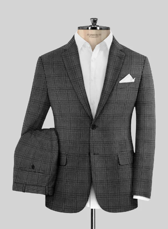 Timeless Hardy Minnis Adali Gray Check Wool Suit