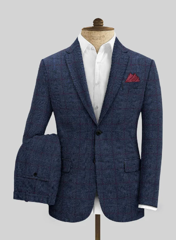 Sophisticated Sartori Franca Blue Check Soft Tweed Suit