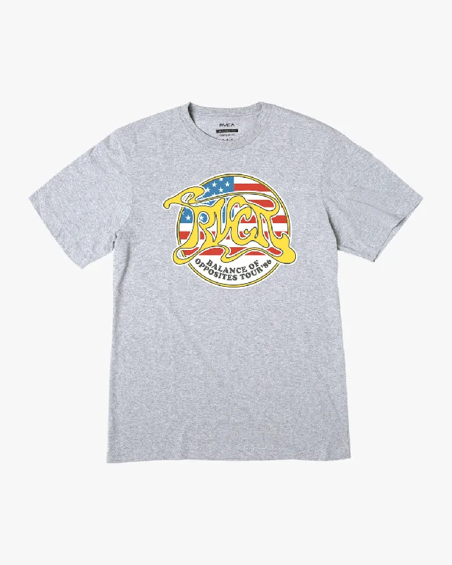 Street style Patriot Tee - Grey Heather