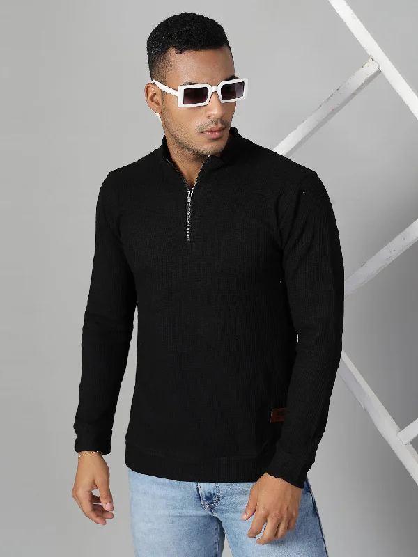 Street style Men’s Zippered Cotton Henley T-shirt