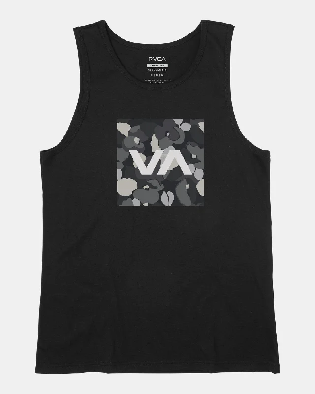 V-neck style VA Box Fill Tank Top - Black 2