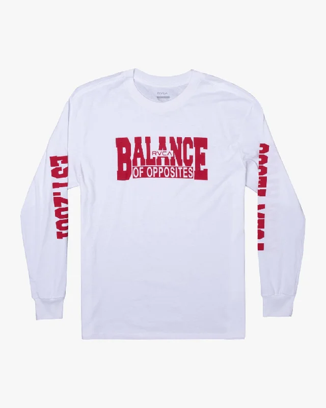 Layering tee RVCA Balance Block Long Sleeve Tee - Snow Marle