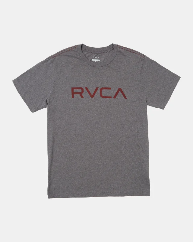 Retro style Big RVCA Tee - Grey/Red