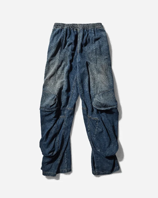 Velvet pants Men's Denim Cargo Pants Blue