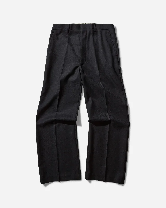 Preppy pants Men's Wool Trousers Black