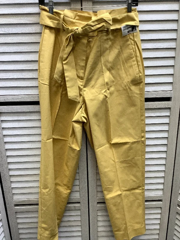 Heavy-duty jeans Pants Cropped By Ann Taylor In Yellow, Size: 8