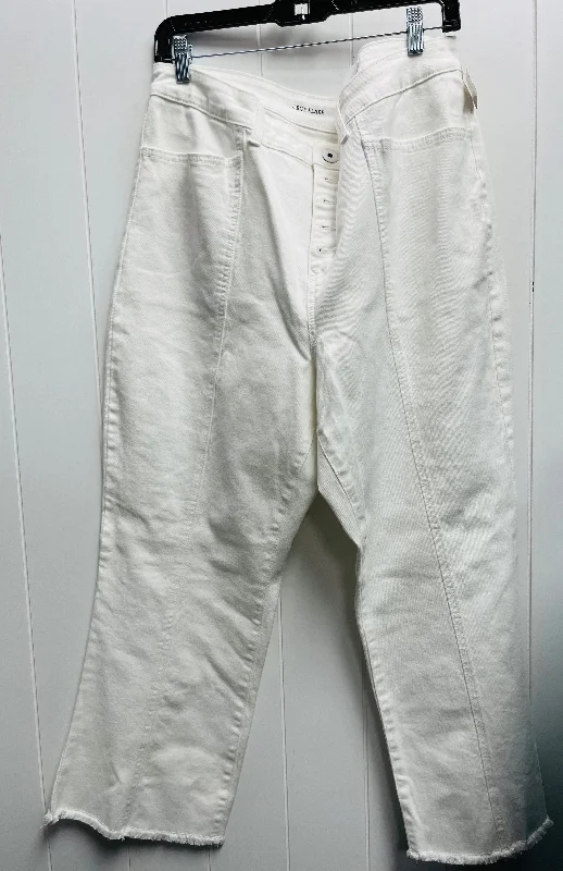 Fleece pants Pants Cropped By Style And Company In White Denim, Size: 18