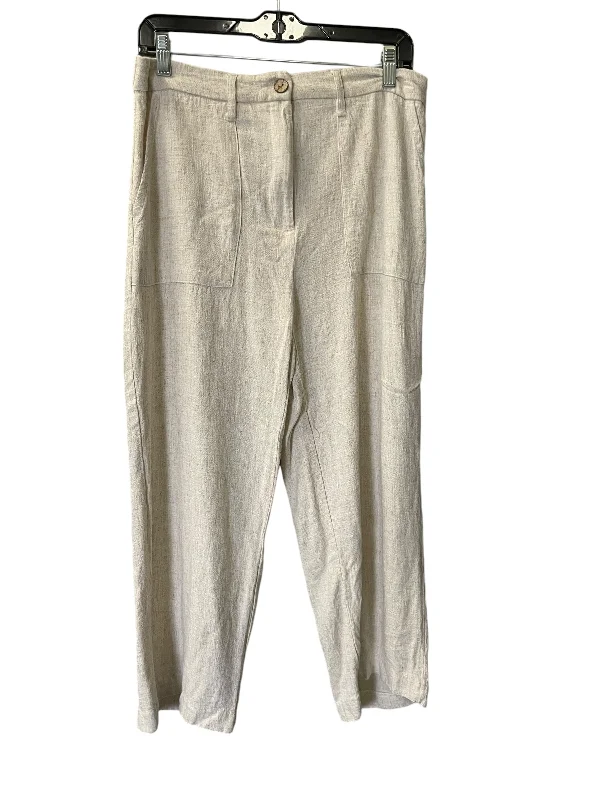 Stretch-fit pants Pants Linen By Cmc In Cream, Size: 8