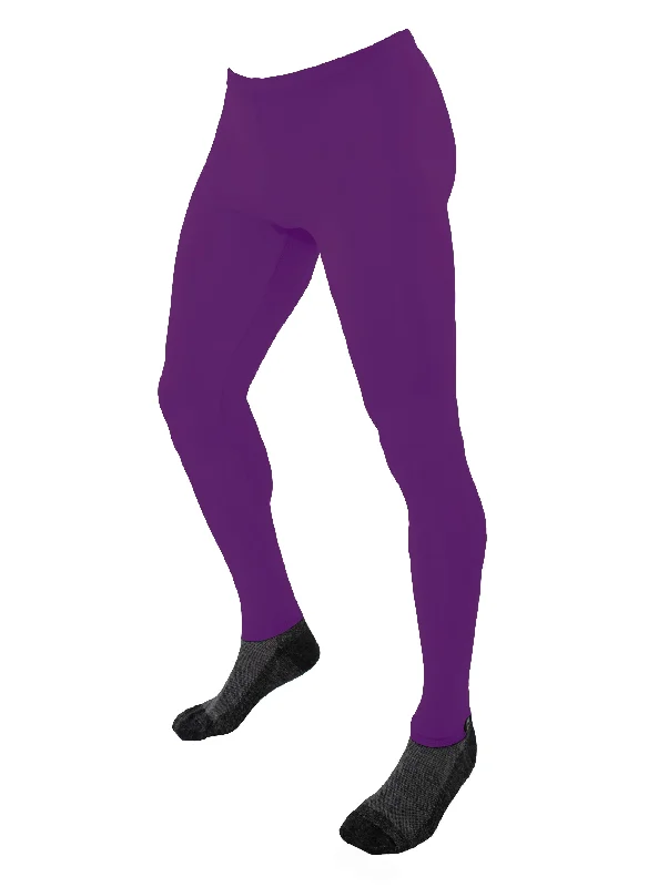 Velvet pants Spandex Compression Tight Purple