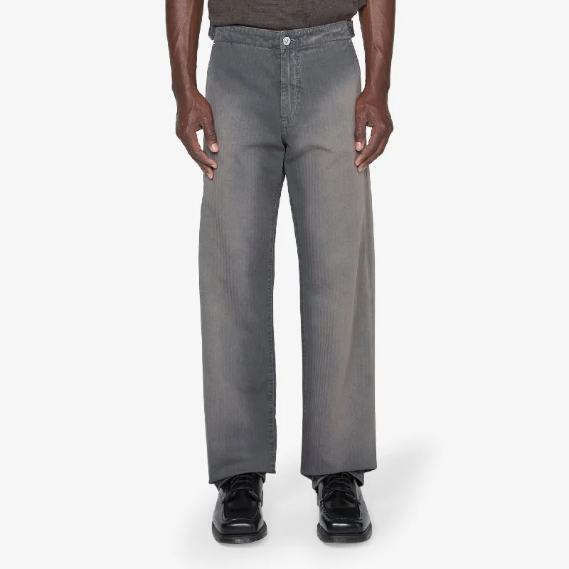 Heavy-duty pants Trucker Trouser French Sun Faded Herringbone