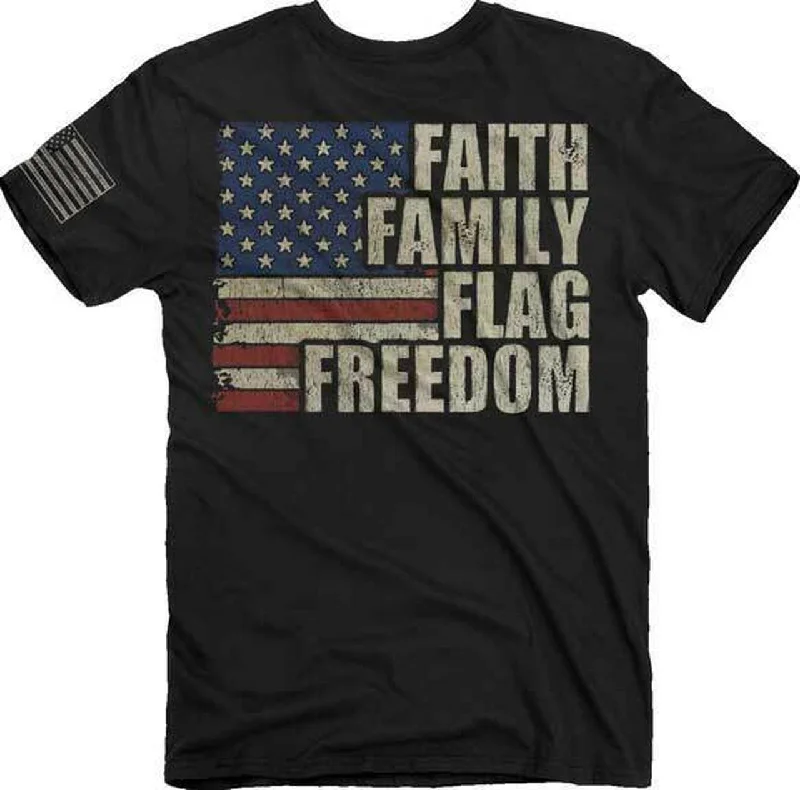 Blouse shirt 2143 Fundamentals Faith Family Flag Freedom T-Shirt