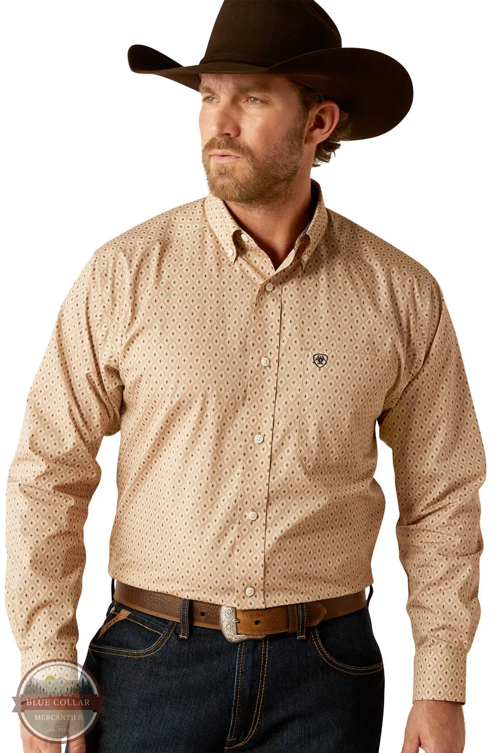 Relaxed fit shirt 10053909 Wrinkle Free Frazier Classic Fit Shirt