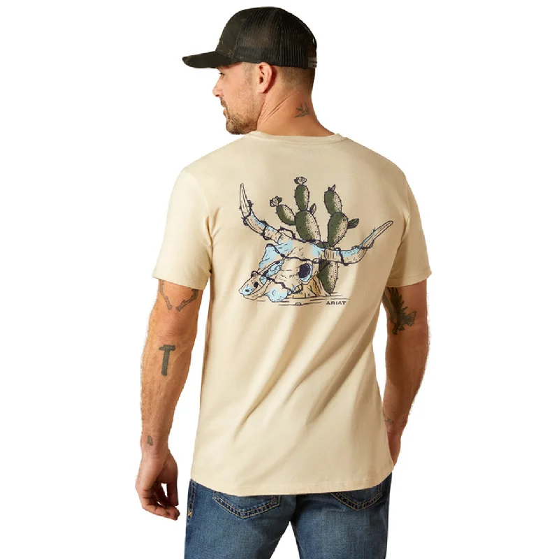 Designer blouse  Ariat Men's Bleached Bones Graphic T-Shirt in Natural