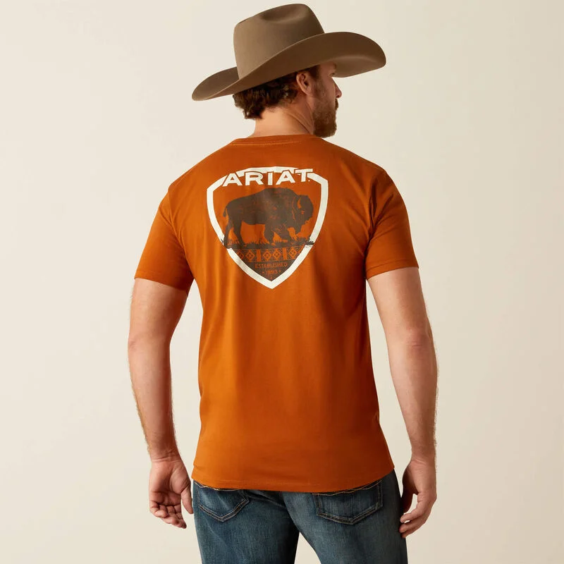 Sport shirt Ariat Men's Buffalo West Graphic T-Shirt in Burnt Umber