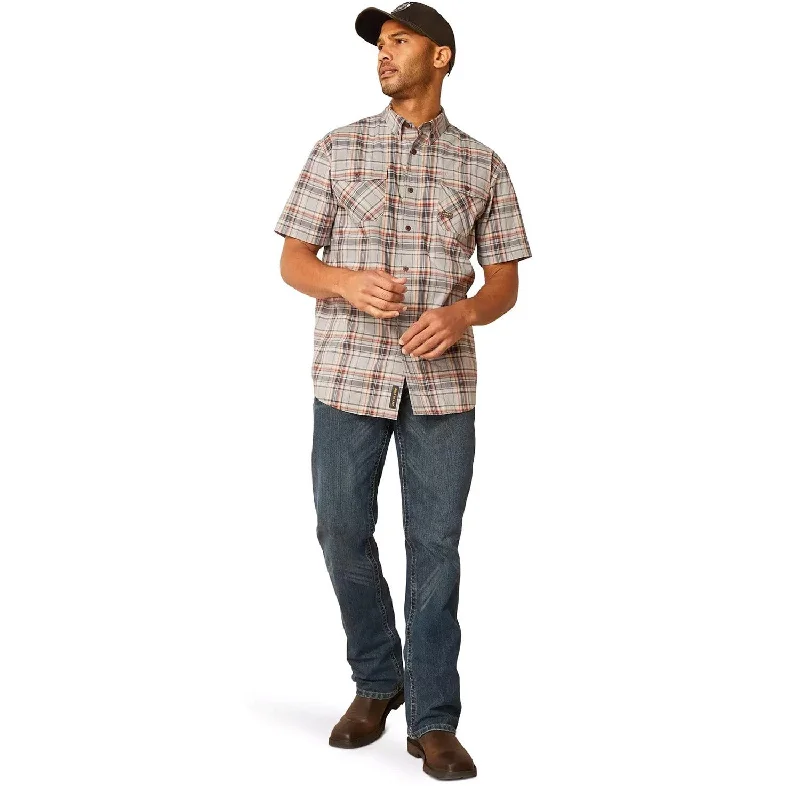 Peasant shirt Ariat Men's Rebar® Made Tough Button-Down Short Sleeve Work Shirt