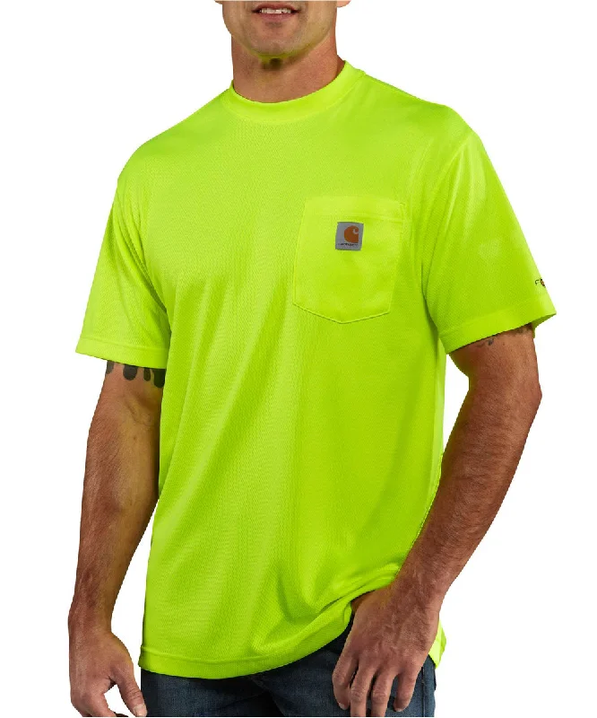 Patchwork shirt Carhartt Force Hi-Vis Short-Sleeve T-Shirt - Bright Lime