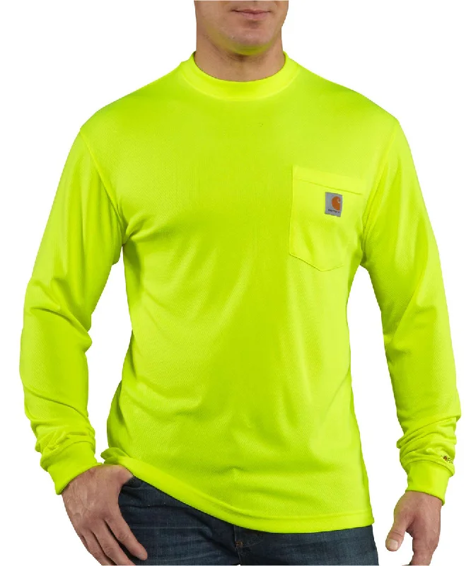 Cold-shoulder shirt Carhartt Force Hi-Vis Long-Sleeve T-Shirt - Bright Lime