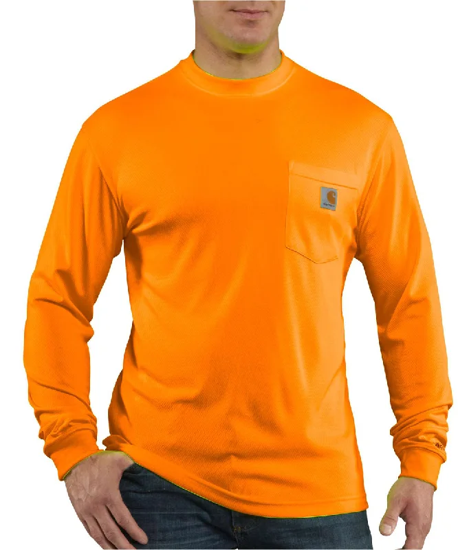 Loose fit shirt Carhartt Force Hi-Vis Long-Sleeve T-Shirt - Bright Orange