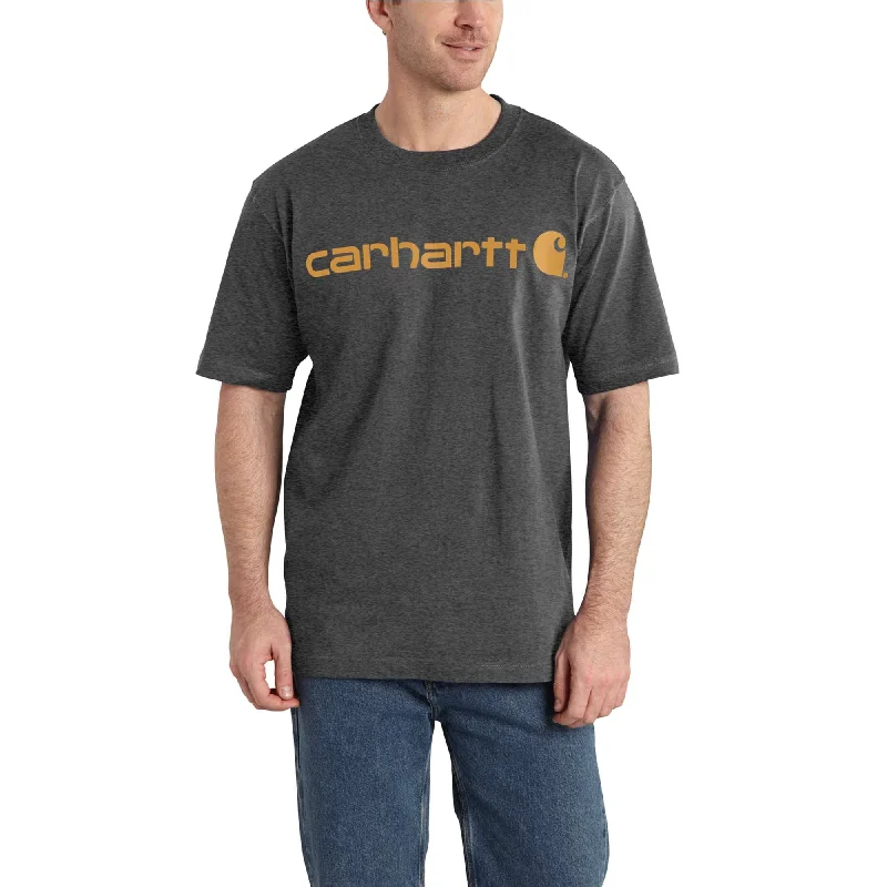 Tartan shirt Carhartt K195 Signature Logo T-Shirt - Carbon Heather