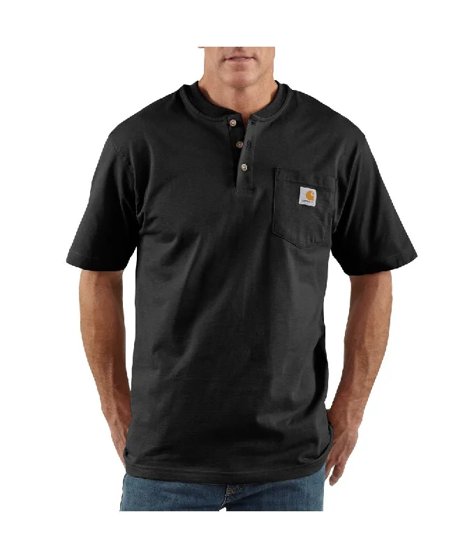 Basic shirt Carhartt Short Sleeve Henley T-Shirt - Black