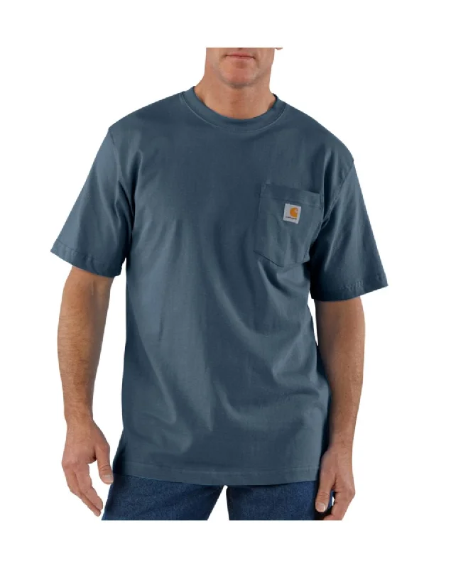 Modern shirt Carhartt K87 Workwear Pocket T-Shirt - Bluestone