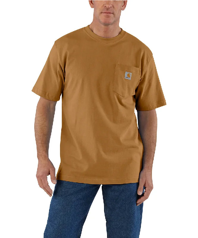 Casual button-up Carhartt K87 Workwear Pocket T-Shirt - Carhartt Brown