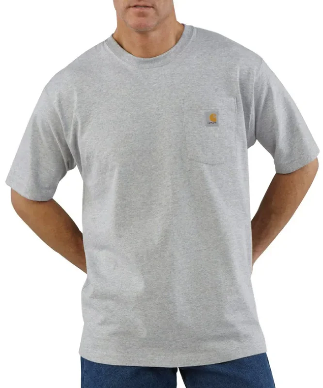 Jacquard shirt Carhartt K87 Workwear Pocket T-Shirt - Heather Grey