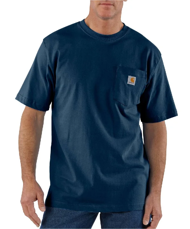 Cozy shirt  Carhartt K87 Workwear Pocket T-Shirt - Navy