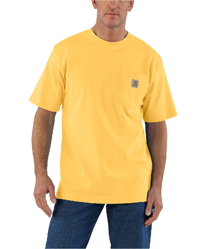 Jacquard shirt Carhartt K87 Workwear Pocket T-Shirt - Vivid Yellow Heather