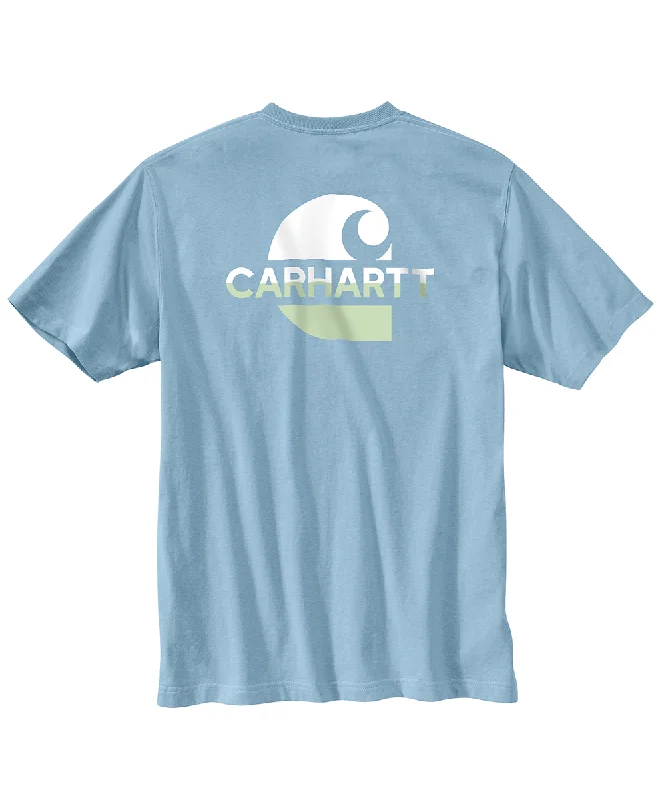 Relaxed fit shirt Carhartt Loose Fit "C" Logo Pocket T-shirt - Moonstone