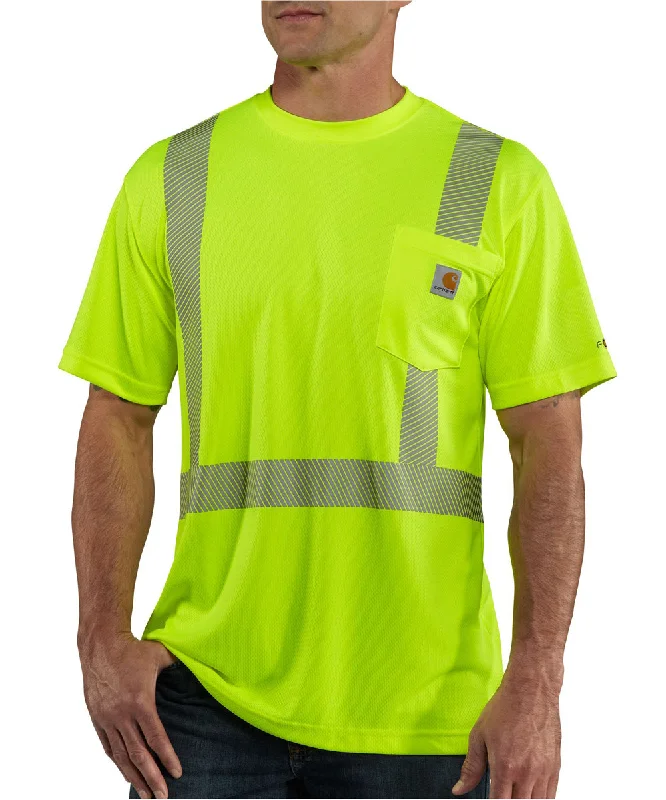 Sport shirt Carhartt Men’s Force High Visibility Short Sleeve Class 2 T-Shirt - Brite Lime