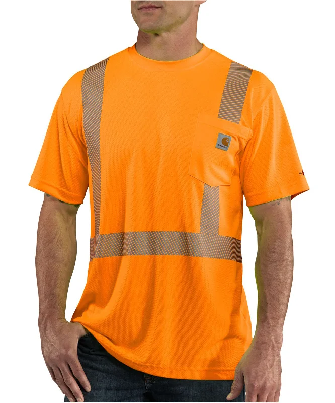 Cozy shirt  Carhartt Men’s Force High Visibility Short Sleeve Class 2 T-Shirt - Brite Orange