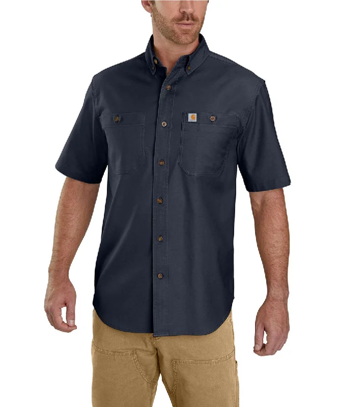 Workwear shirt Carhartt Rugged Flex Rigby Short Sleeve Work Shirt - Navy