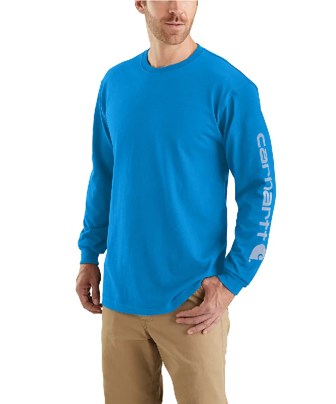 Flannel shirt Carhartt Signature Sleeve Logo Long-Sleeve T-Shirt - Blue Glow