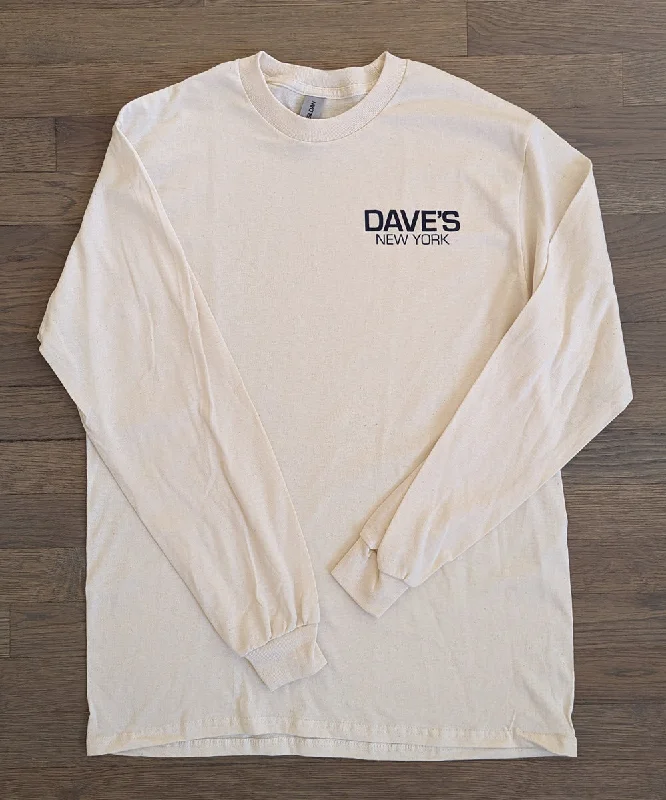 Color-block shirt Dave’s New York Work Logo Long Sleeve T-Shirt - Natural