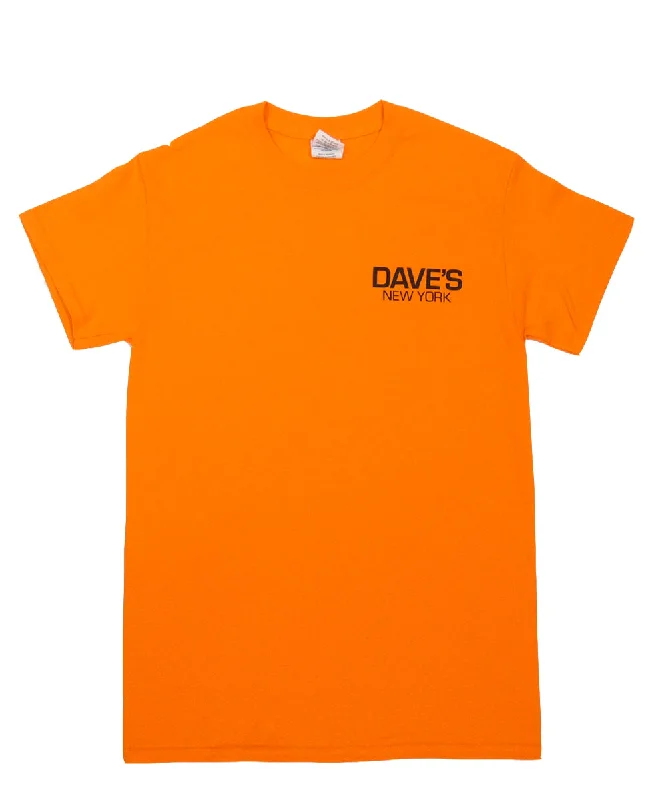 Relaxed fit shirt Dave’s New York Work Logo Short Sleeve T-Shirt - Bright Orange