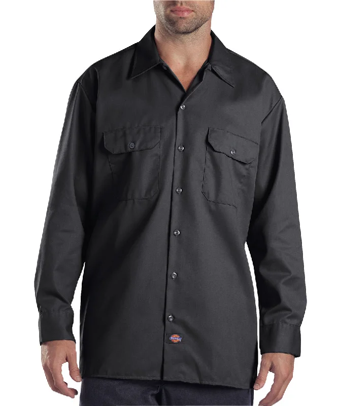 Dobby shirt Dickies Long Sleeve Work Shirt - Charcoal