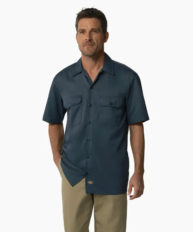 Satin shirt Dickies Short Sleeve Work Shirt - Airforce Blue