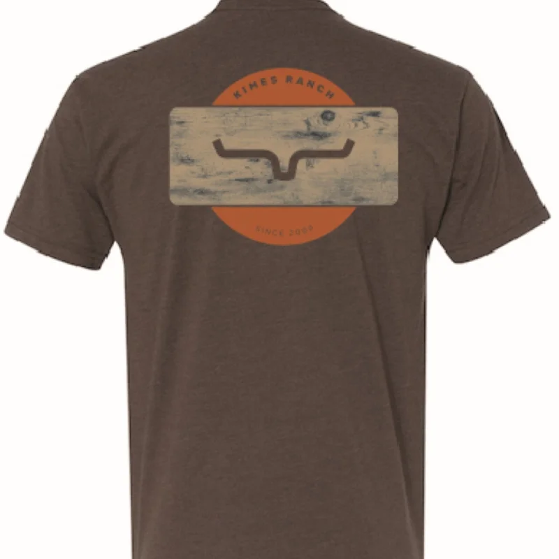 Dobby shirt Kimes Ranch Signpost T-Shirt in Espresso