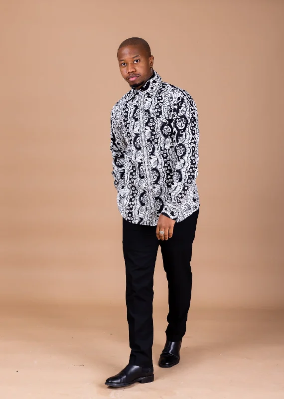 Tartan shirt Raymond Ankara Men Long-sleeved Shirt | African Print