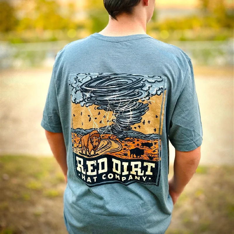 Designer shirt Red Dirt Hat Co. "Pecos" T-Shirt in Heather Slate